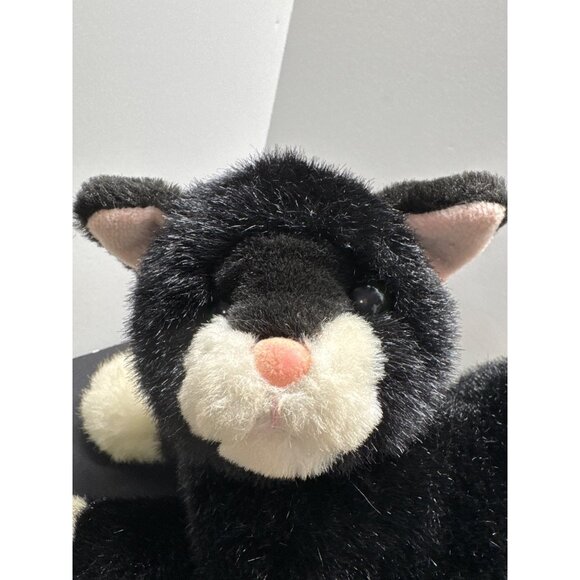 First & Main Cat Sebastian Black White Kitty Plush Stuffed Animal 11” Vintage - Picture 2 of 6